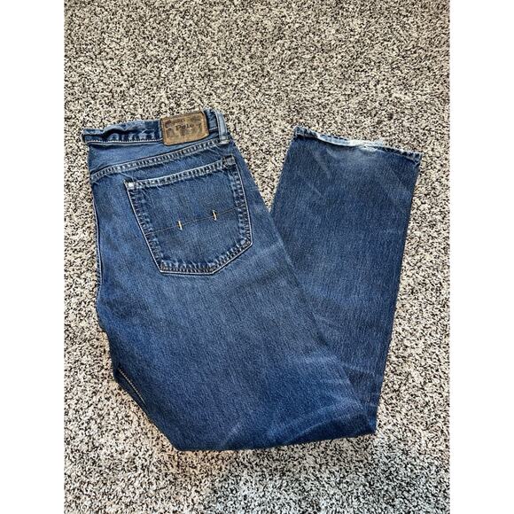 Polo Ralph Lauren Jeans Mens 36x31 Blue Denim Pants Hampton Straight - Picture 1 of 13